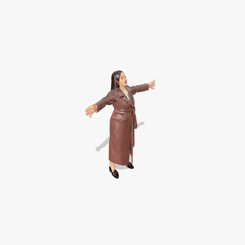 Elegant Trench Coat model pack